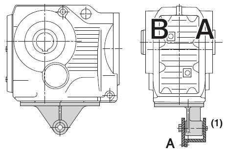 Torque arm for K series helical bevel reduction gearbox