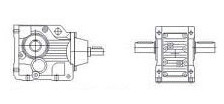 Shaft input helical bevel gearbox