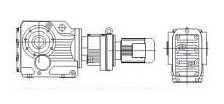 Combinatorial helical-bevel gear motor