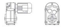 Parallel shaft helical geared motor with hollow shaft