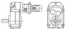 Combinatorial parallel shaft helical gear motor