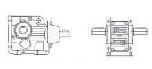 Shaft input helical-bevel gear motor