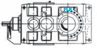 Helical Bevel Reduction gearbox horizontal design without feet