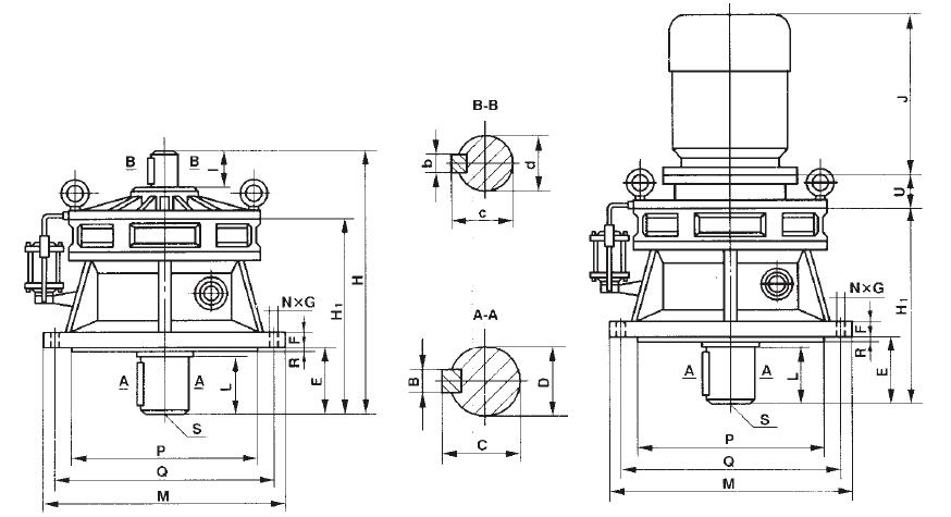 Cyclo Drive Gear box Speed Reducer Motor cycloid reductor