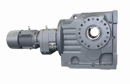 Right Angle Hollow Shaft Helical Bevel Gearbox and Motor