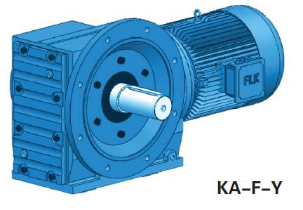 Helical Bevel Gear Reduction Motor with Output Flange