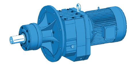 Flange Mounted Helical Gearmotor with Extended Bearing Hub