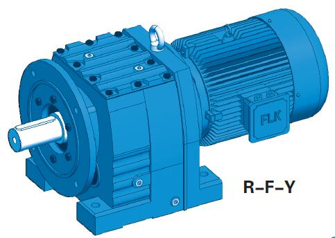 Foot Mounted Helical Gearmotor with Flange