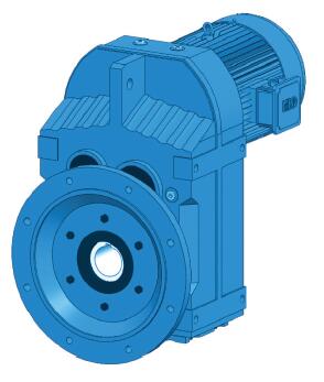 Hollow Shaft Flange Mounted Parallel Shaft Helical Geared Motor