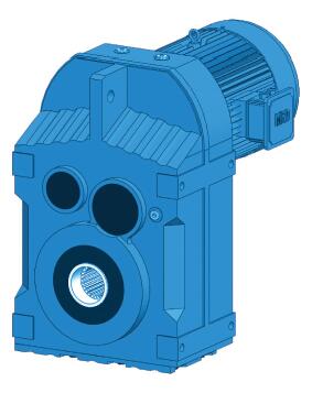 Splined Hollow Shaft Parallel Shaft Helical Geared Motor