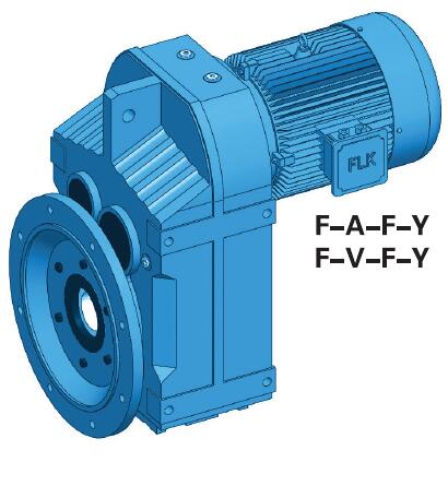 Splined Hollow Shaft Parallel Shaft Helical Gearmotor with Flange Mounted