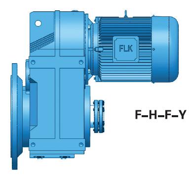 Hollow Shaft Shrink Disk Parallel Shaft Helical Gearmotor with Flange Mounted