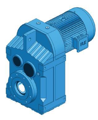 Hollow Shaft Parallel Shaft Helical Gearmotor with B14 Flange Mounted